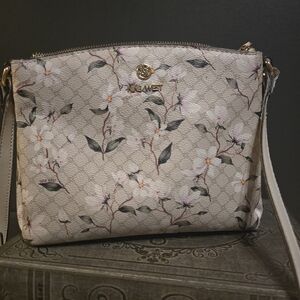 Nine West Floral Crossbody Bag | Neutral Zip Top
